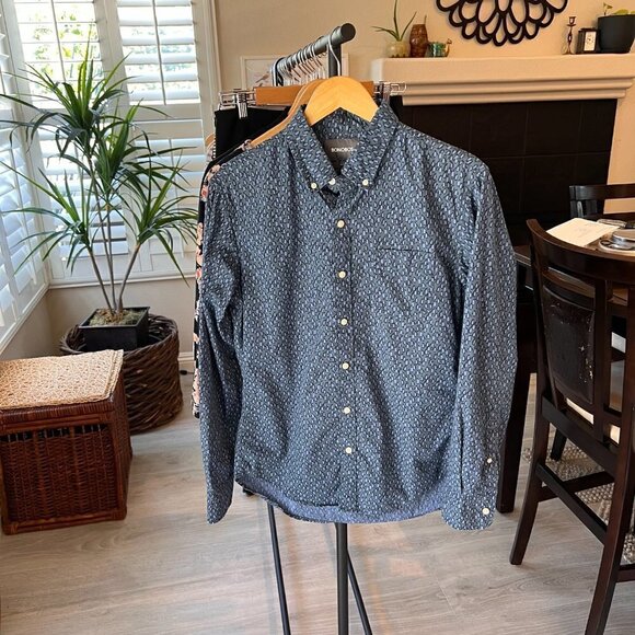 Bonobos Dress Shirt Mens Size Small Blue Penguin Button Down Cotton Long Sleeve - Picture 15 of 15